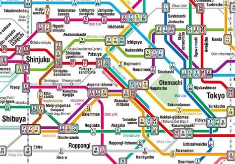 Tokyo metro and Toei subway lines