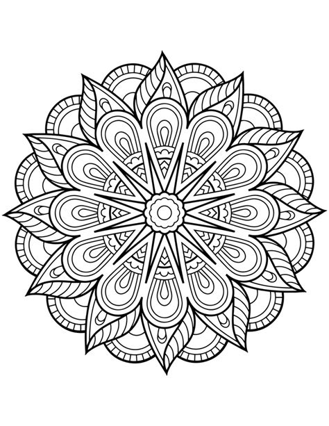 Flower Mandala Coloring Page