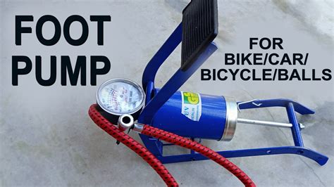 Foot Pump For Car And Bike Tyres - Portable Tyre Air Pump Unboxing ...