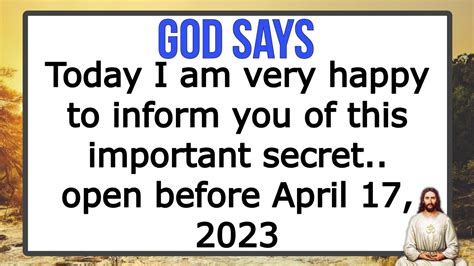 An Important Secret Of God | God Is Always Here - YouTube