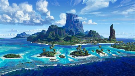 Download Disney's complete Motunui island scene from Moana movie and ...