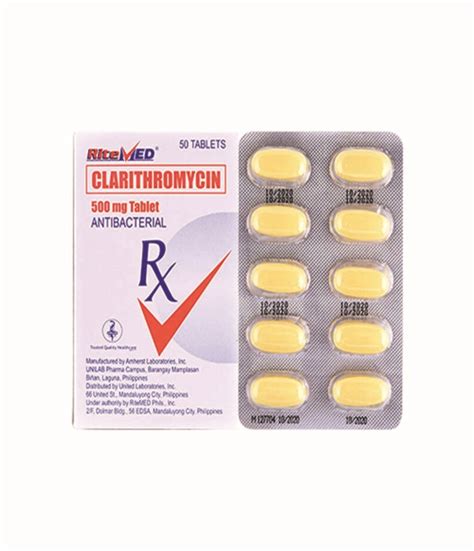 Clarithromycin 500mg Tablet - Ritemed - Rose Pharmacy Medicine Delivery