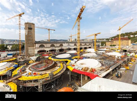 Stuttgart 21 construction site for new railway train station of ...