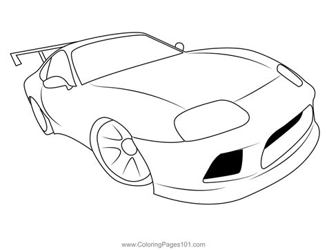 Toyota Supra Detail Coloring Page | Toyota supra mk4, Toyota supra, Toyota