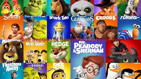 One Second of Every DreamWorks Animated Films. - YouTube