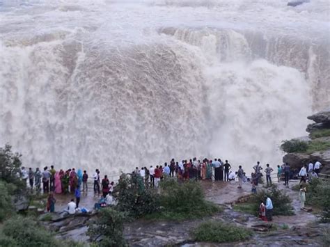 Amazing waterfall at Bhedaghat Jabalpur Madhya Pradesh