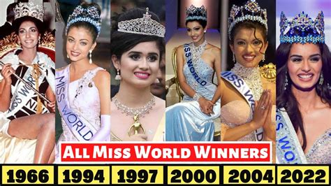 Complete List Of All Miss WORLD Winners From INDIA From 1947 To 2022 ...