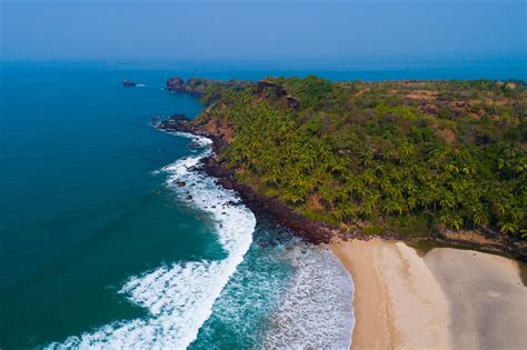 Green Water, Palm Trees And Secluded, Cabo De Rama Beach In South Goa ...