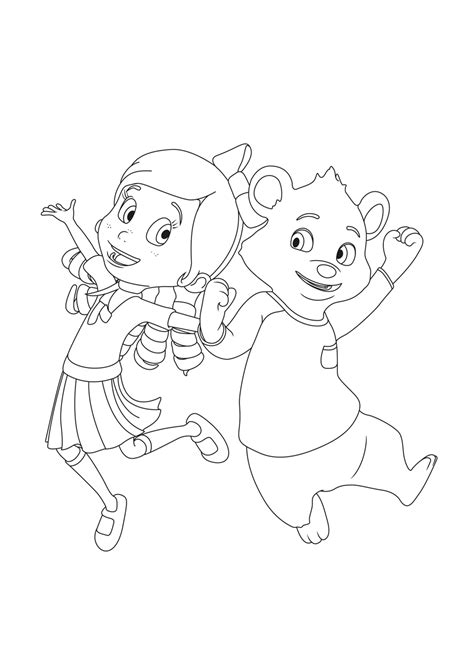 Goldie and Bear coloring pages to download and print for free