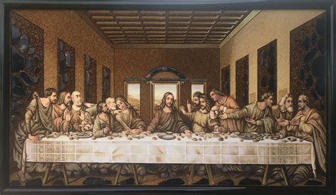 Art - Leonardo Da Vinci "The last Supper" made with Dominican Amber ...