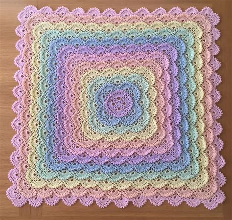 The pattern is called The Fluffy Meringue Blanket and you can find it ...