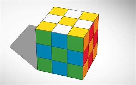 3D design Rubik's Cube Checkerboard Pattern Attempt | Tinkercad