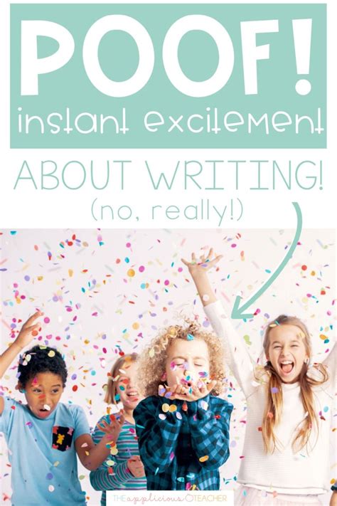 Excitement about writing - The Applicious Teacher