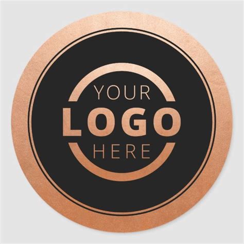 Custom Rose Gold Promotional Business Logo Branded Classic Round ...