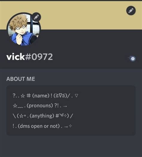 !! 🌟 Discord 'About Me' Ideas!