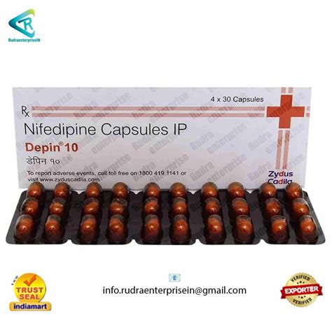 Nifedipine Capsules Depin 10 Mg at Rs 35/stripe in Surat | ID ...