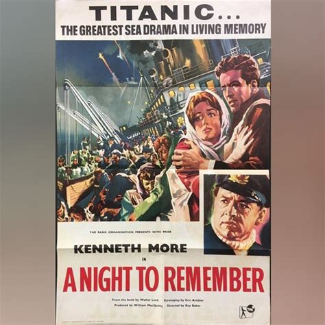 A Night To Remember (1958) | Original Movie Poster | Vintage Film ...