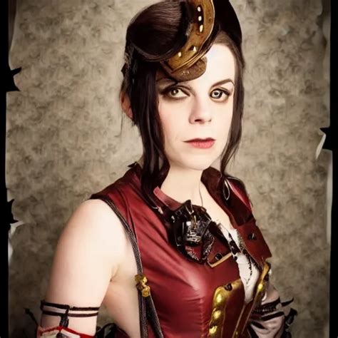 portrait of emily hampshire in steampunk cosplay | Stable Diffusion ...