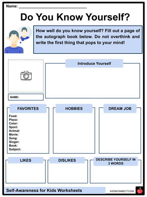 Worksheets On Self Awareness