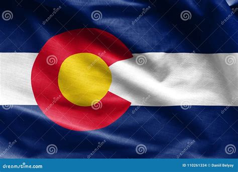 Fabric Texture of the Colorado Flag - Flags from the USA Stock Photo ...