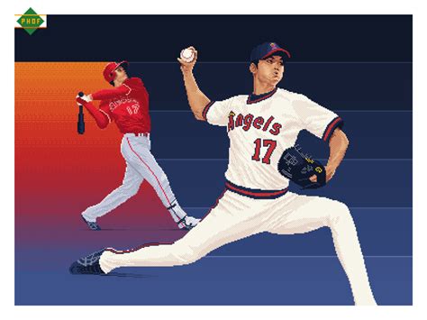 Pixel Shohei Ohtani by Pixel Hall of Fame on Dribbble