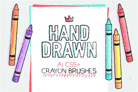 AI crayon brushes By Side Project | TheHungryJPEG