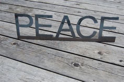 Metal 'PEACE' word art sign by PalanderMetalWorks on Etsy, $100.00 ...