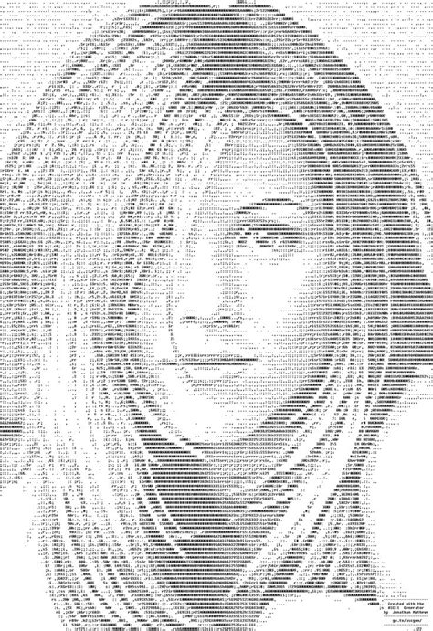 Jennifer Aniston ASCII Art | Typography