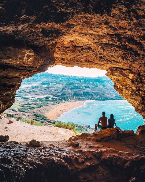 Calypso's Cave overlooking Ramla Bay in #Gozo #Malta. | Malta travel ...