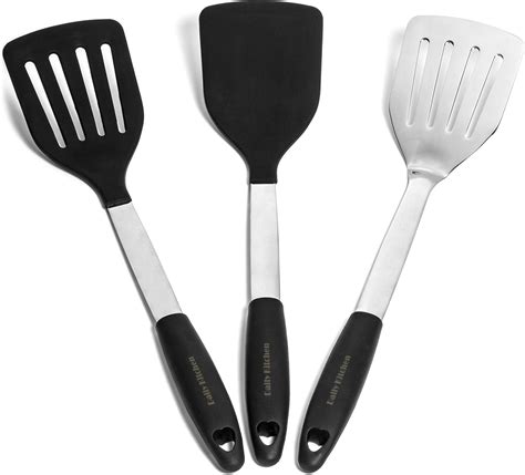 Daily Kitchen COMINHKPR149392 0114 Spatula, Stainless Steel, Black ...