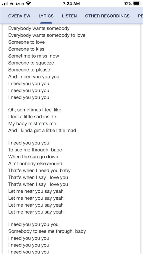 To Love Somebody Lyrics - abeoji web