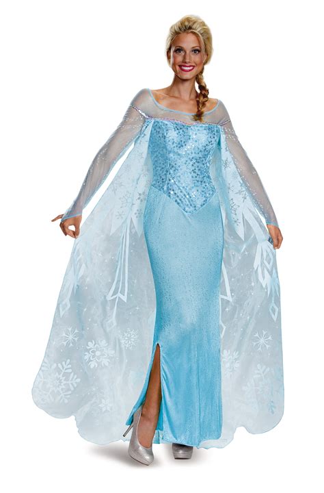 Elsa Frozen Prestige Ice Queen Dress Woman's Costume Adult X-Large 18 ...