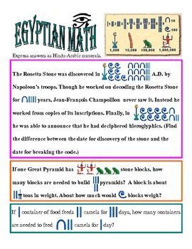 POWER POINT ANCIENT HISTORY EGYPTIAN NUMBER SYSTEM-COMPANION WORKSHEETS ...