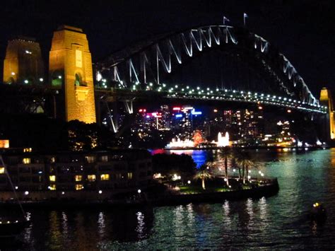 Sydney - City and Suburbs: Sydney Harbour Bridge, night