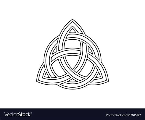 Triquetra trinity knot celtic symbol Royalty Free Vector