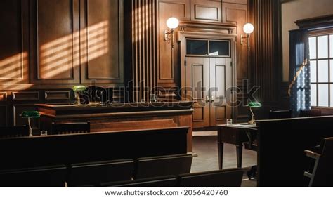 Empty American Style Courtroom Supreme Court Stock Photo 2056420760 ...