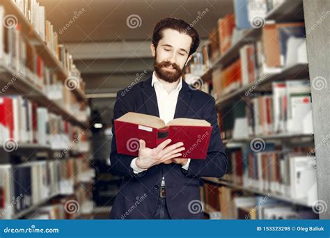 Handsome Guy Study at the Library Stock Photo - Image of book ...