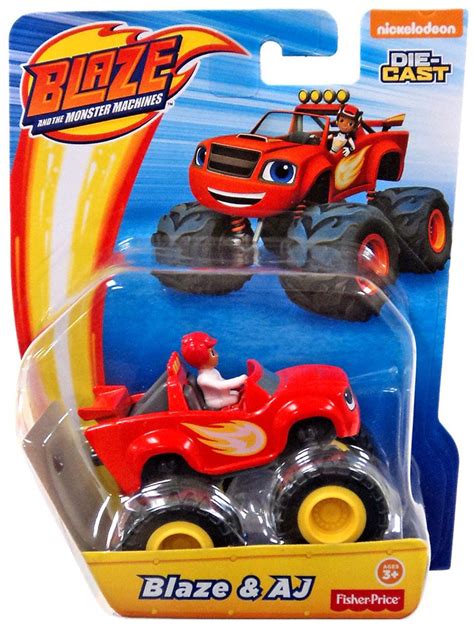 Fisher Price Blaze the Monster Machines Nickelodeon Blaze AJ Diecast ...