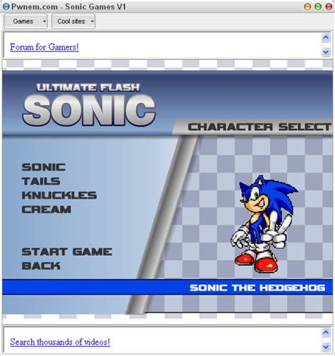 Sonic Games - Download