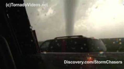 Storm Chasers Drive Into Tornado, Film From Inside