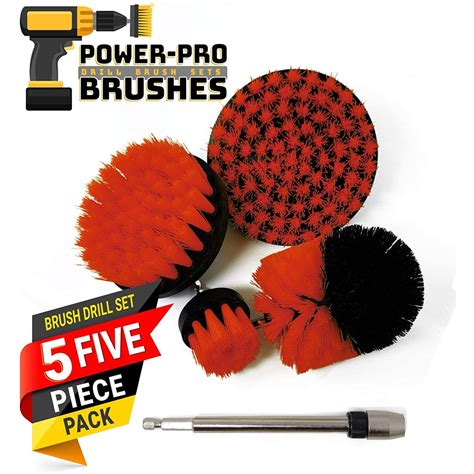 Drill Brush Set - Drill Scrubber Attachments - Tile Grout Power Brush ...