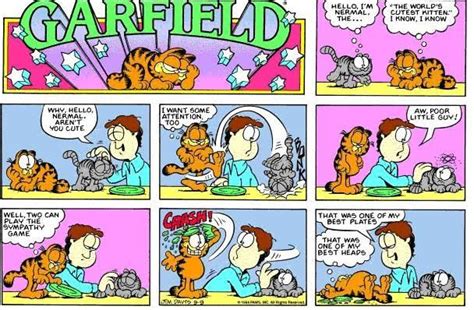 Garfield and Nermal | Garfield comics, Funny cartoon pictures, Garfield