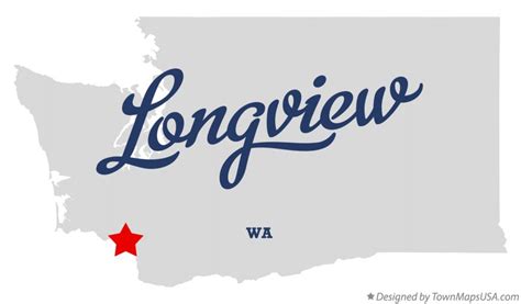 Map of Longview, WA, Washington