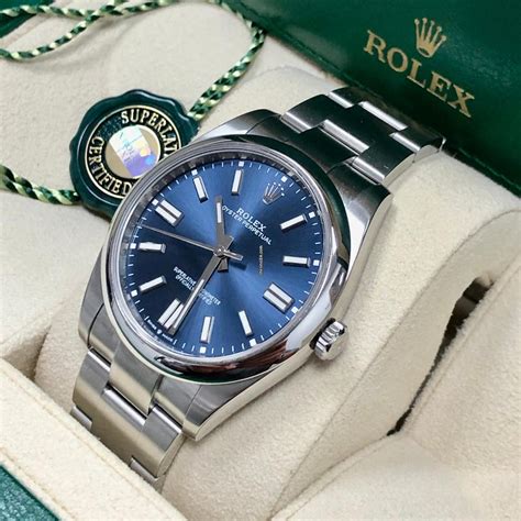 Rolex Oyster Perpetual 41mm Blue Dial 124300+Box für 7.714 € kaufen von ...