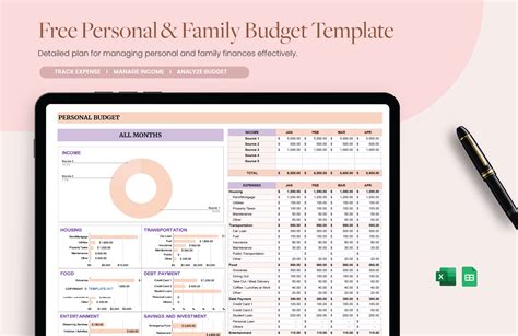 Free House Hold, Family Expense Budget Template - Download in Excel ...