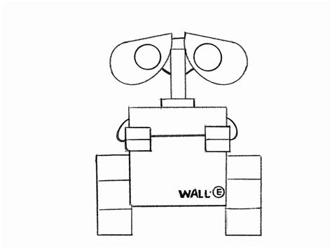 How To Draw Wall E Easy Wall E Step 4 Doodle Easy Wall E Drawings ...