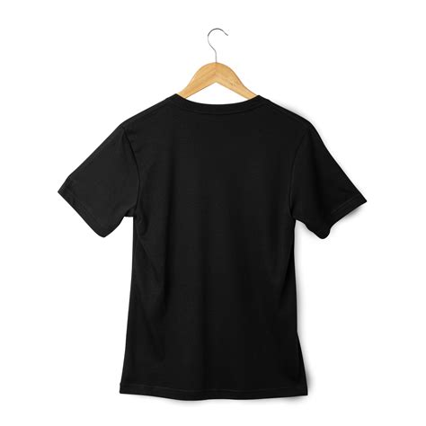 Free Black T Shirt Mockup Hanging