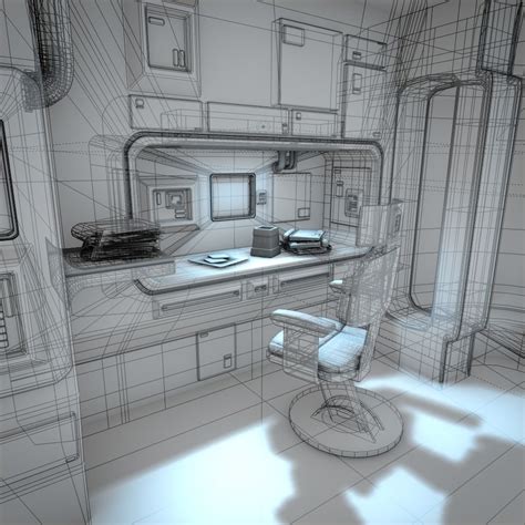 Spaceship Interior HD 2 3D Model .obj .fbx .lwo .lw .lws .blend ...