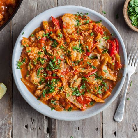 Spanish Fish Stew with Fennel, Red Peppers & Saffron / Riverford