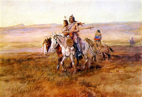 Indians Crossing the Plains - Charles Marion Russell Paintings ...